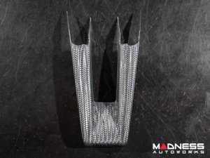 Alfa Romeo Stelvio Steering Wheel Trim - Carbon Fiber - Lower Trim Set - White Candy- QV Model